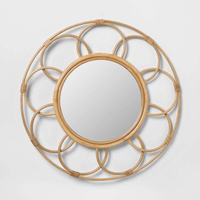 Hot sale Eye shape Rattan mirror and wicker mirror frame (179867) 3D ...