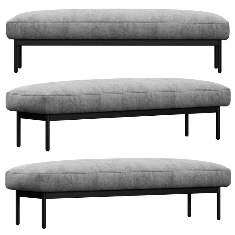 Puff Puff Large Bench by blu dot (181243) 3D model - Download 3D model ...