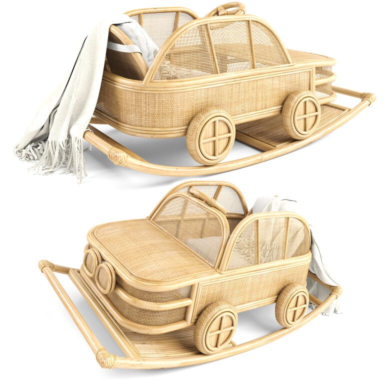 Kids Rattan BMW rocking armchair car (181826) 3D model - Download 3D ...