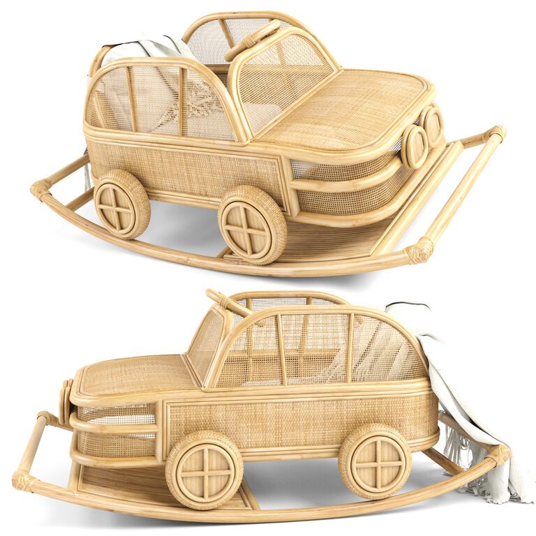 Kids Rattan BMW rocking armchair car (181826) 3D model - Download 3D ...