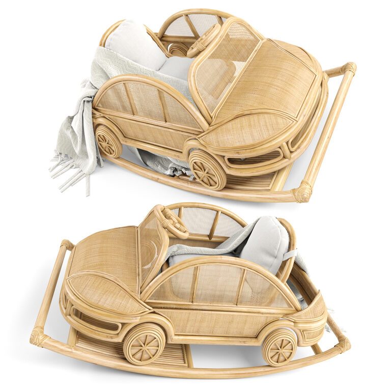 Kids Rattan VW rocking car (182194) 3D model - Download 3D model Kids ...
