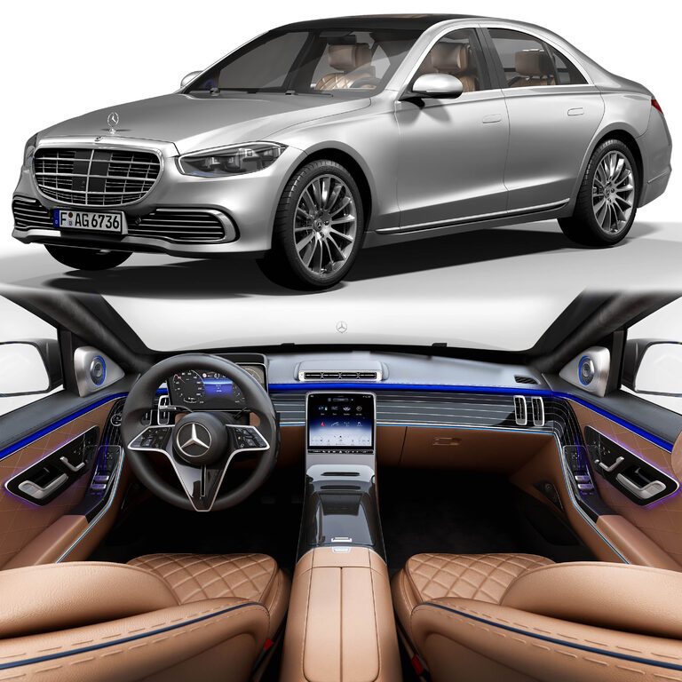 Mercedes-benz S400d 2021 car (186517), 3d model 1
