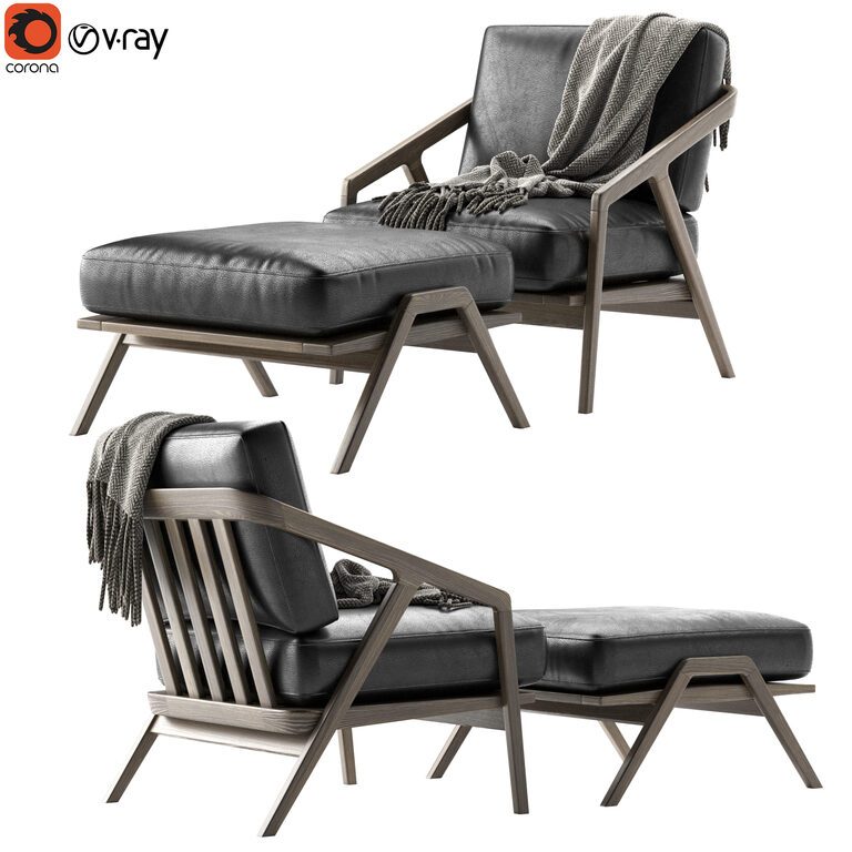 Armchair KATAKANA (186562), 3d model 1