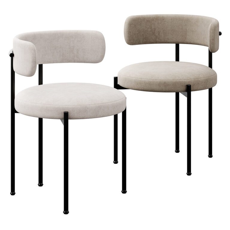 Chair Inesse Fabric by CB2 (187733) 3D model - Download 3D model Chair ...