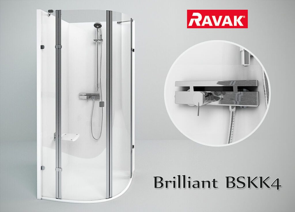 Душевая кабина Ravak Brilliant BSKK4 (19016), 3д модель 1