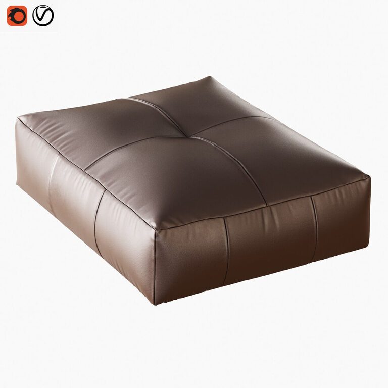 Leather Pouf Ditre Kris (19239), 3d model 1