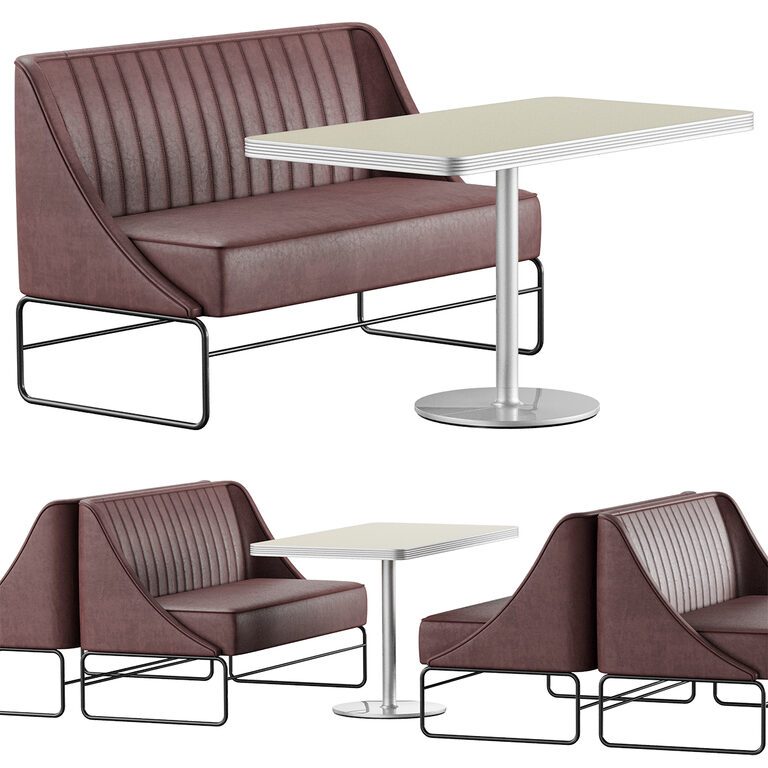 Sofa Crap and Dining Table (192965), 3d model 1