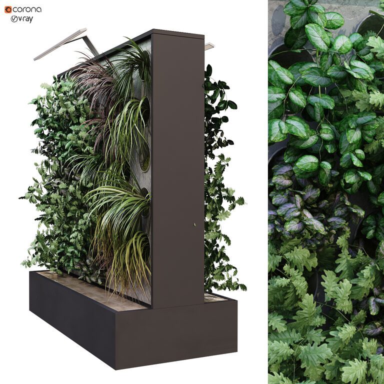 Phytomodule vertical plant box set 178 to sided (196410) 3D model ...