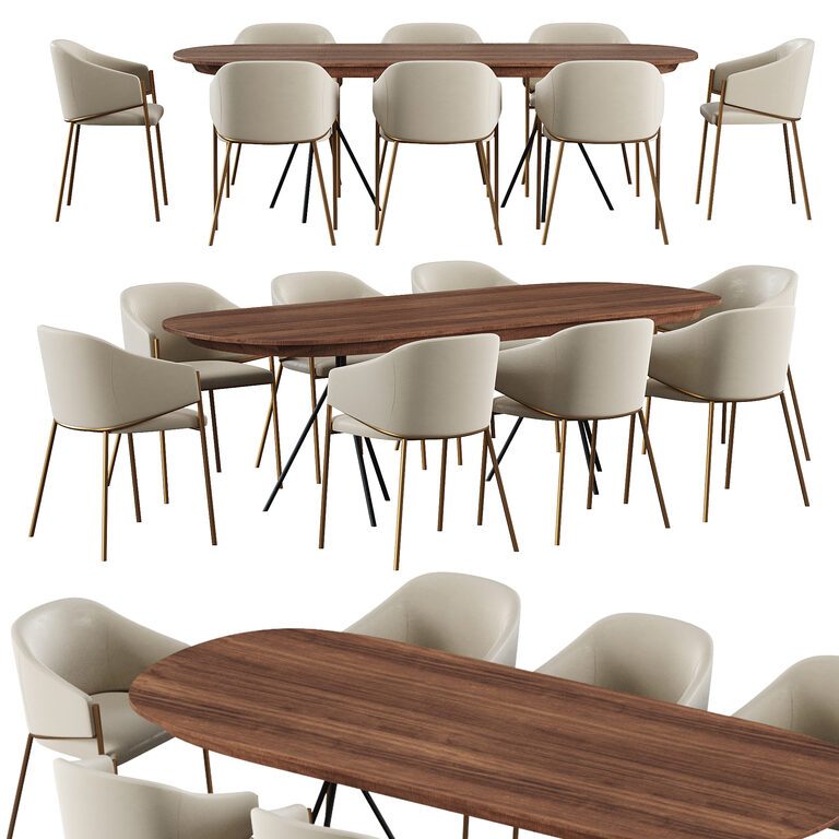 Dill dining table (196441), 3d model 1