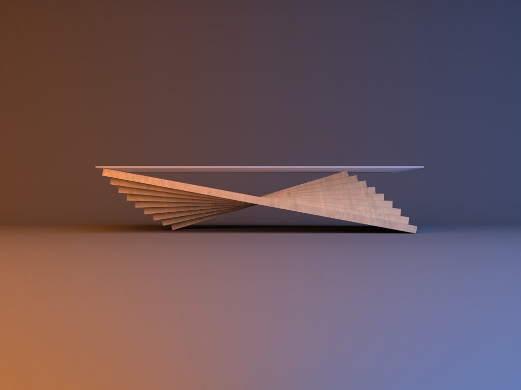 Wavy Table. File Wave table wood parametric (206899) 3D model - Download 3D model Wave ...
