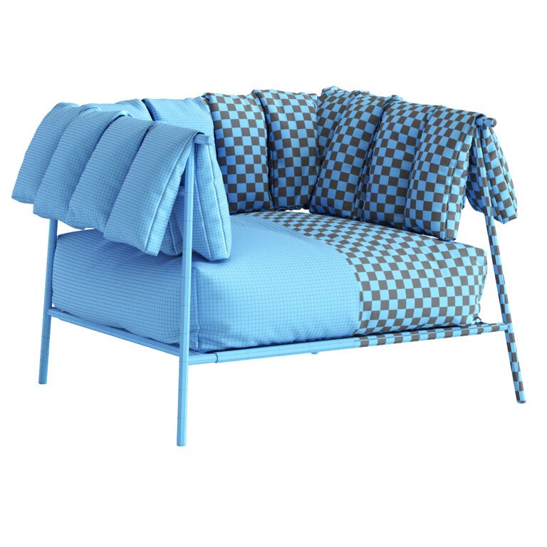 Tirella by Bonaldo Armchair (212919) 3D model - Download 3D model ...