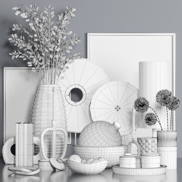 Decorative set 01 (214040) 3D model - Download 3D model Decorative set ...