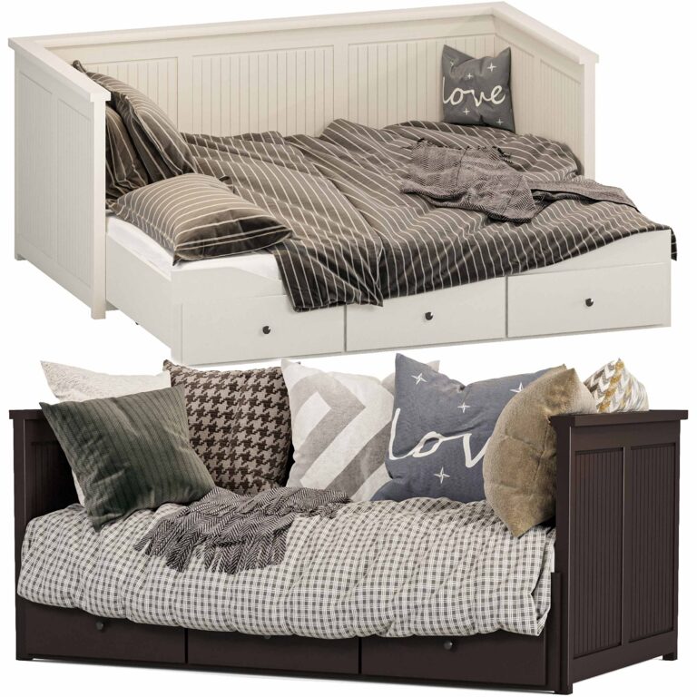 Кровать HEMNES IKEA (217107), 3д модель 1
