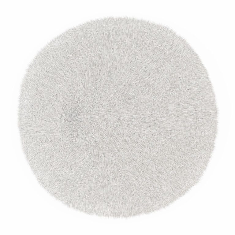 Round White Sheepskin Rug (22164) 3D model - Download 3D model Round ...