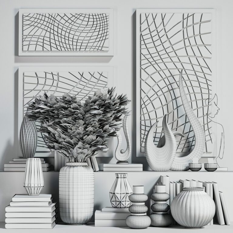 Decorative set Vol 001 (228404) 3D model - Download 3D model Decorative ...