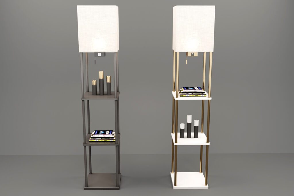 Harrison shelf floor lamp (240540), 3d model 1