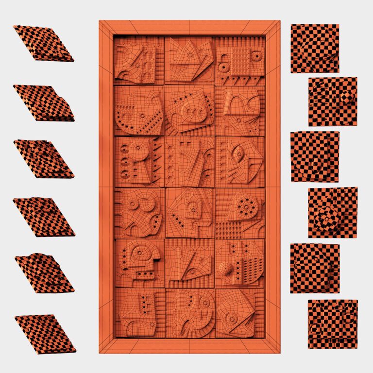 Panel decorative cube square n3 (245623) 3D model - Download 3D model ...