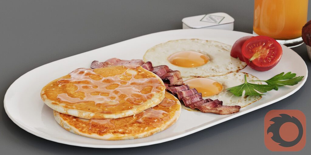 Breakfast (24739) 3D model - Download 3D model Breakfast (24739 ...