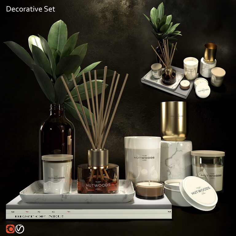 Decorative set for the bathroom (25137), 3d model 1