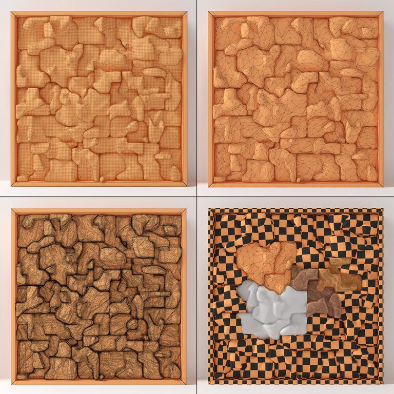 Stone Splinter Rock Panel Frame n1 (25203) 3D model - Download 3D model ...