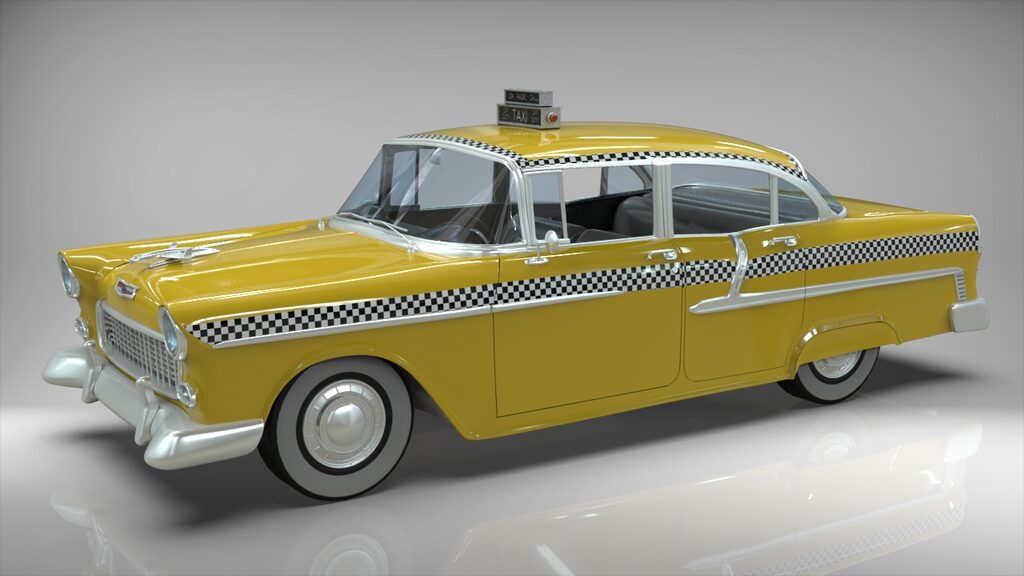 Service vehicles 3D models - Type of Service vehicles: taxi | 3d-baza.com