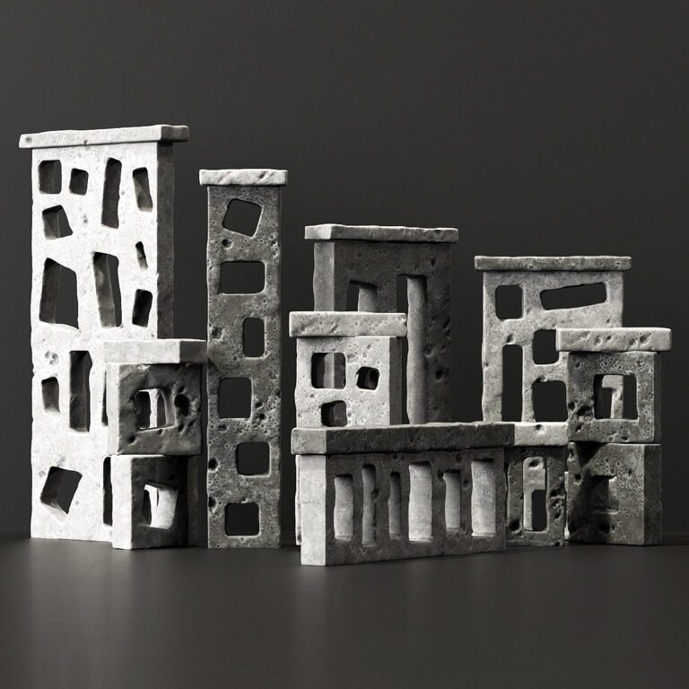 Stone building facade n1 (254789) 3D model - Download 3D model Stone ...