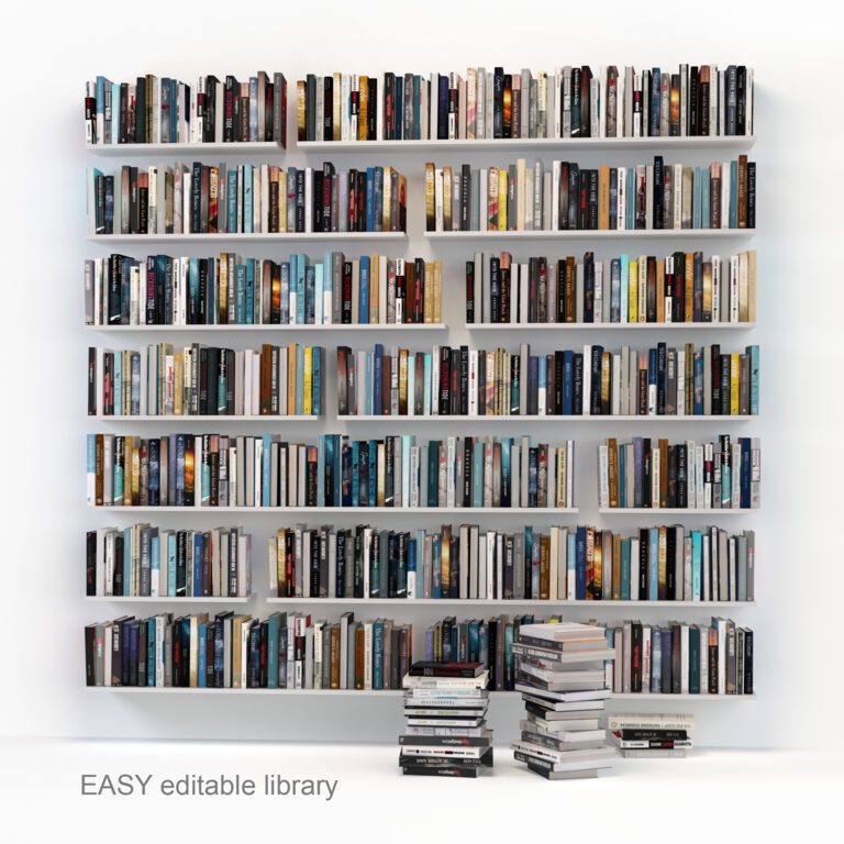 Editable random books (255814) 3D model - Download 3D model Editable ...