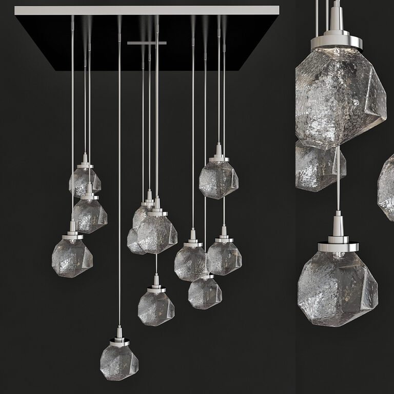 Люстра Hammerton Studio Gem Square Waterfall (25859), 3д модель 1