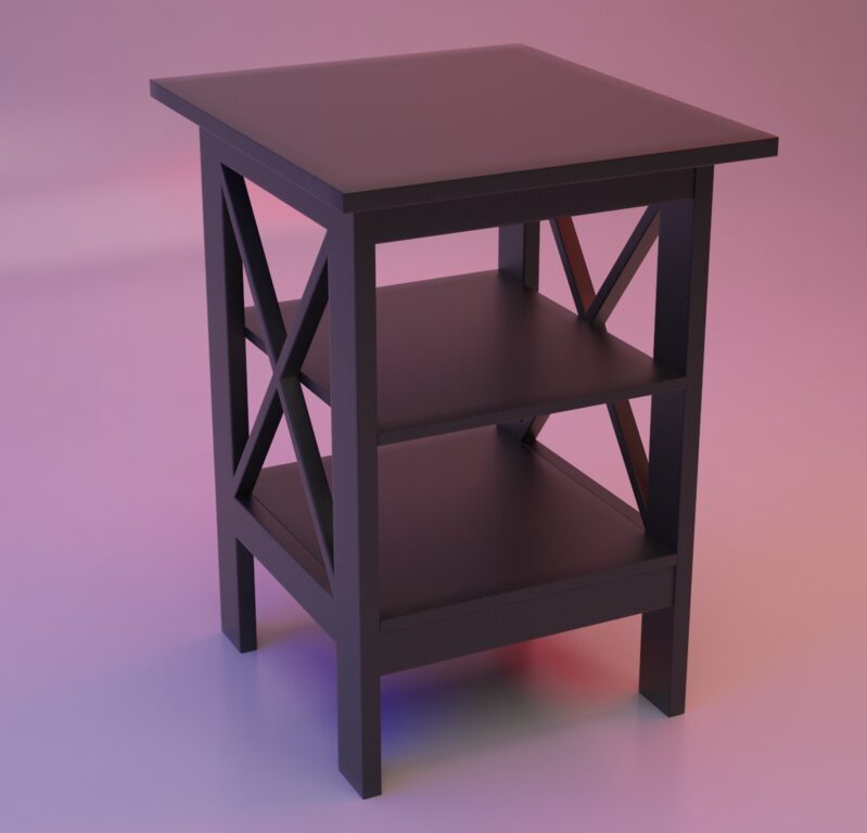 Black end table (258916), 3d model 1