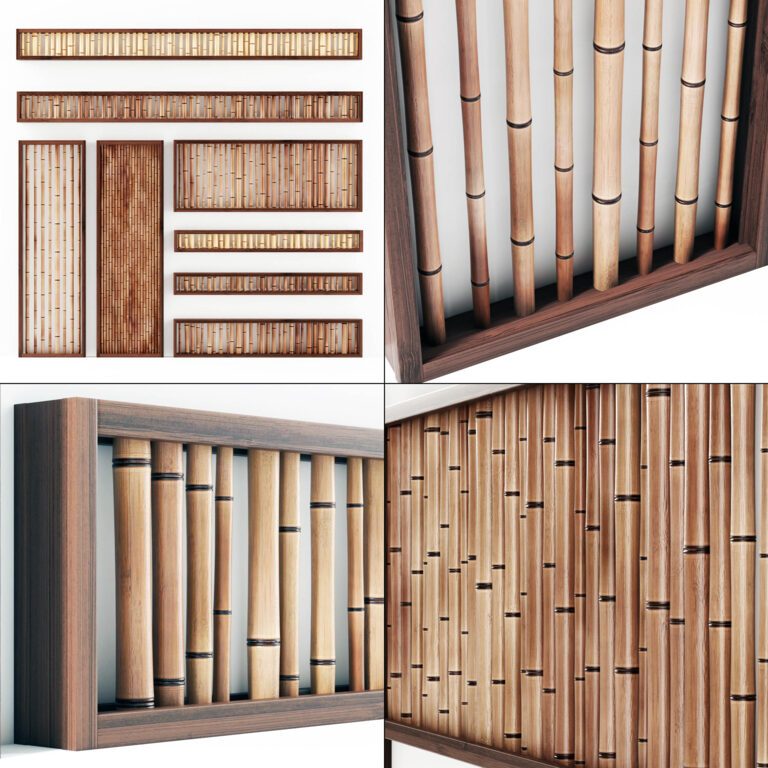 Bamboo decor wall branch n8a (258988), 3d model 1