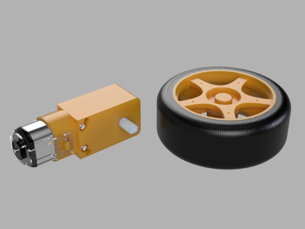 Tt Motor Types TT motor and wheel (282389) 3D model - Download 3D model TT motor and ...
