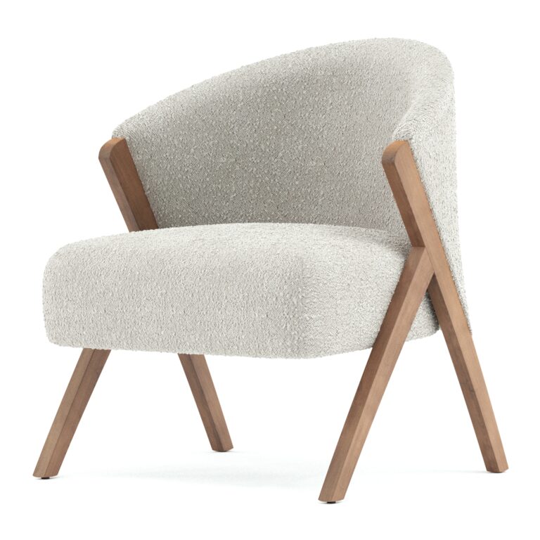UPHOLSTERED BOUCLE armchair (316724), 3d model 1