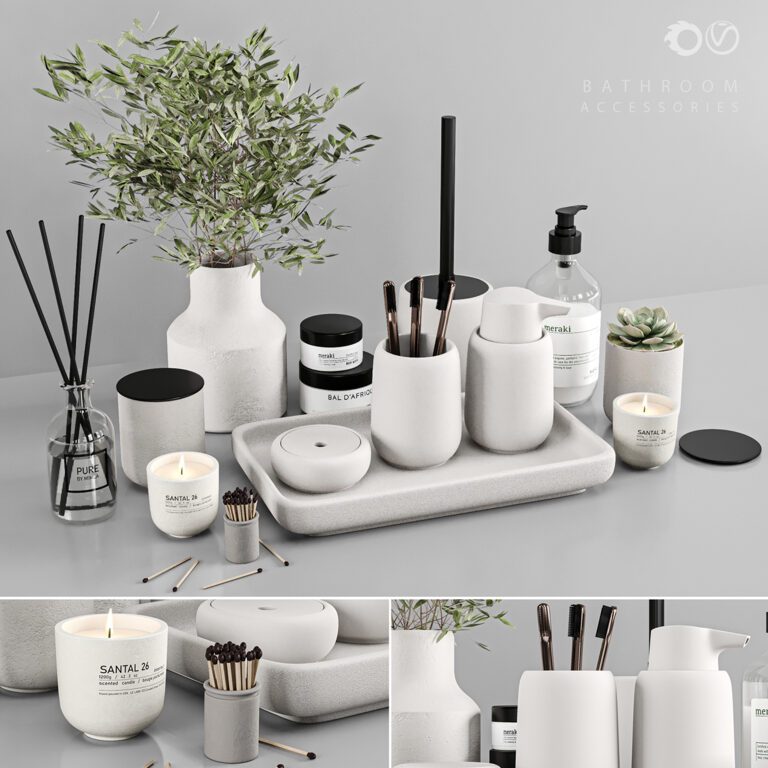 Bathroom accessories (317076), 3d model 1