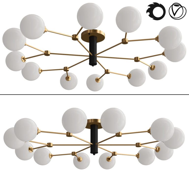 Molecule Sputnik Chandelier (317933), 3d model 1