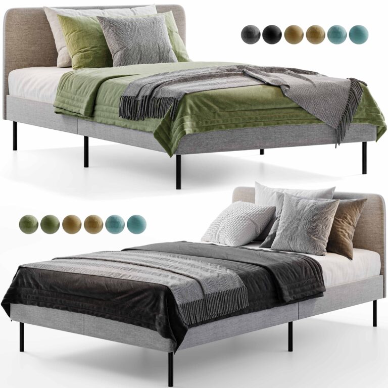 IKEA SLATTUM twin bed (318186) 3D model - Download 3D model IKEA
