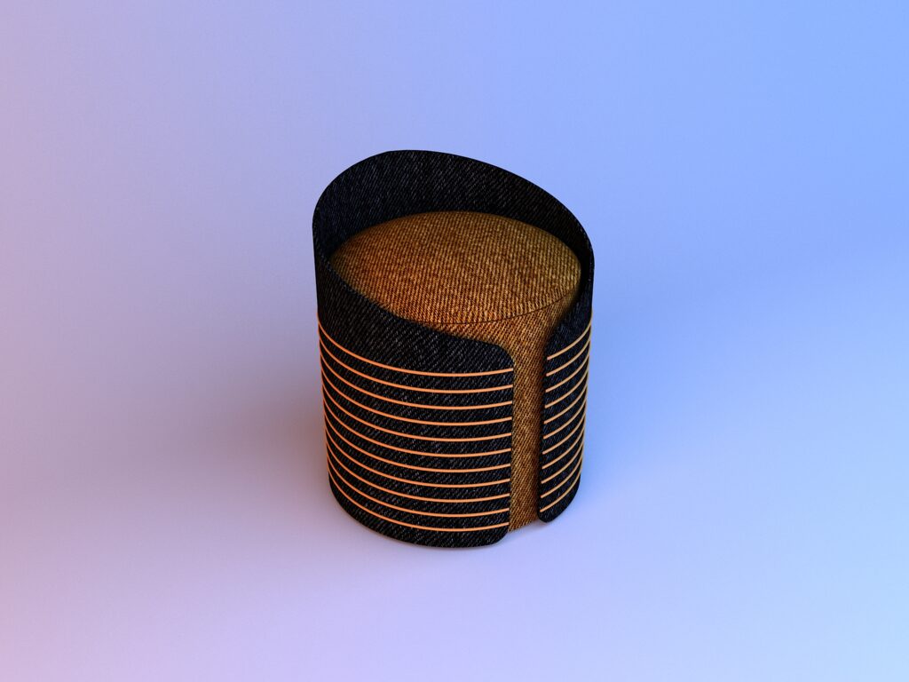 Textiles Pouf modern-Sofa (318274), 3d model 1