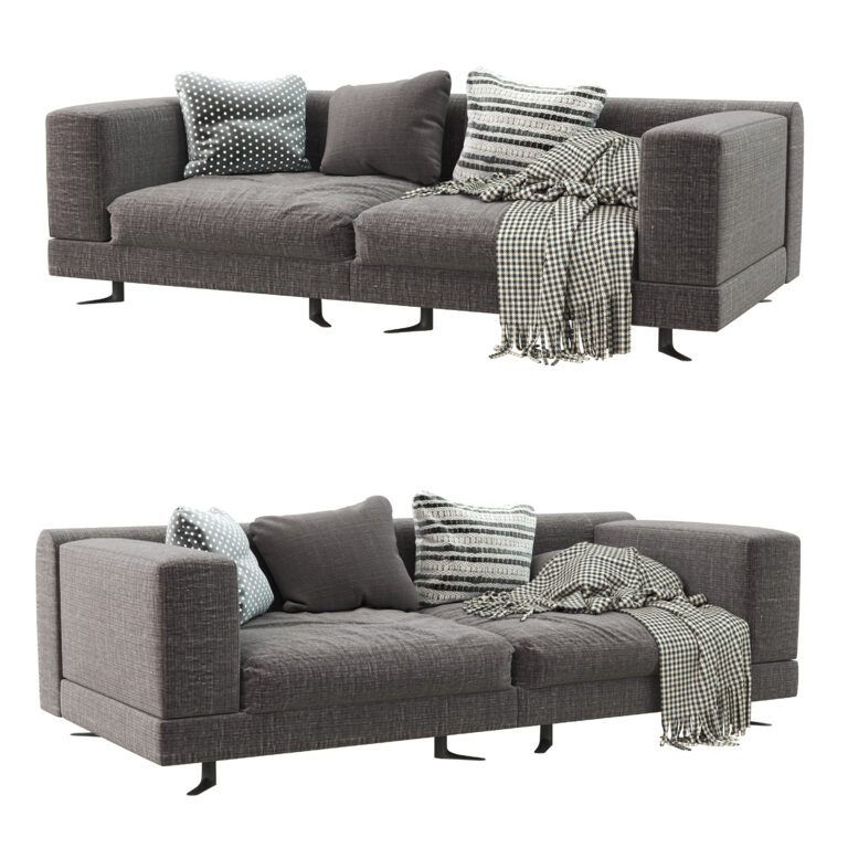 White Sofa (318396), 3d model 1