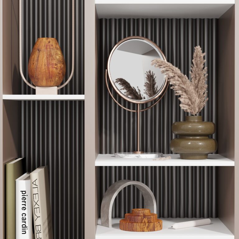Стеллаж с декором Interior Design 003 (318478) 3D модель - Скачать 3D ...