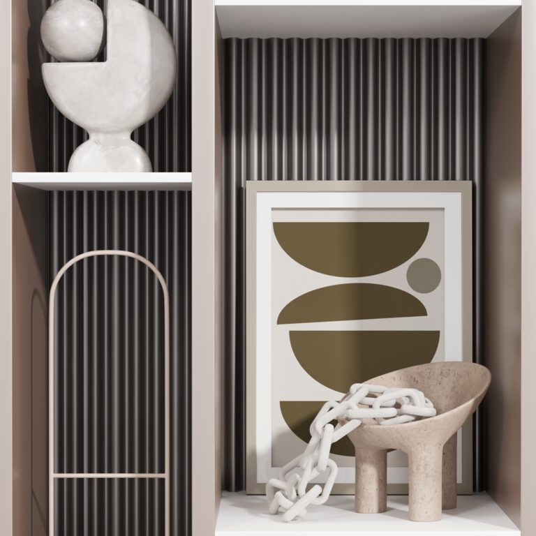 Стеллаж с декором Interior Design 003 (318478) 3D модель - Скачать 3D ...
