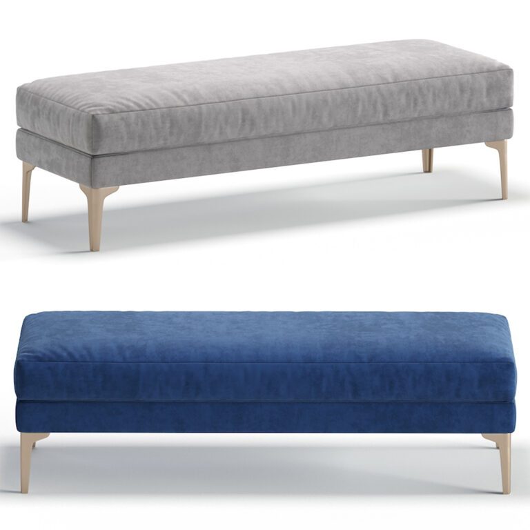 Bench TIFFANY by Cazarina Interiors 3 Colors Version (318684), 3d model 1