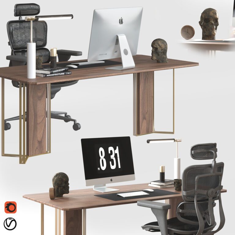 Office Furniture Set 1 (318709) 3D model - Download 3D model Office ...
