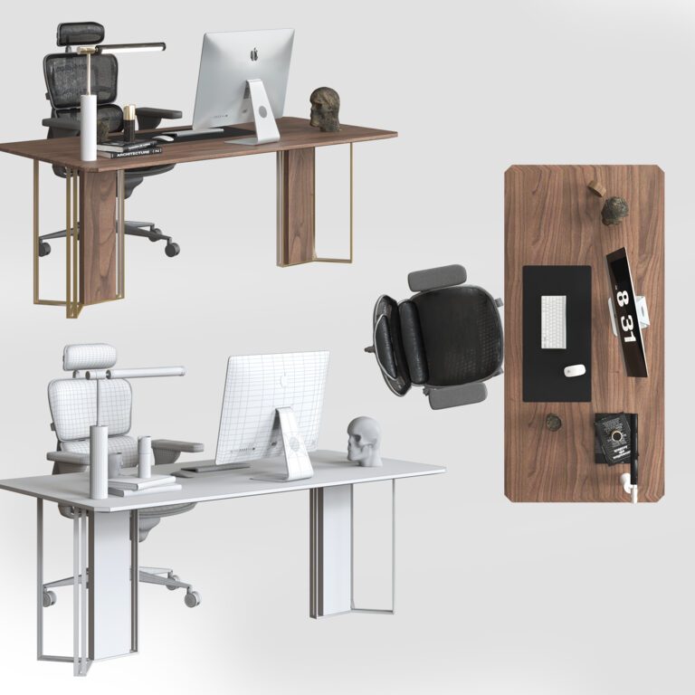 Office Furniture Set 1 (318709) 3D model - Download 3D model Office ...