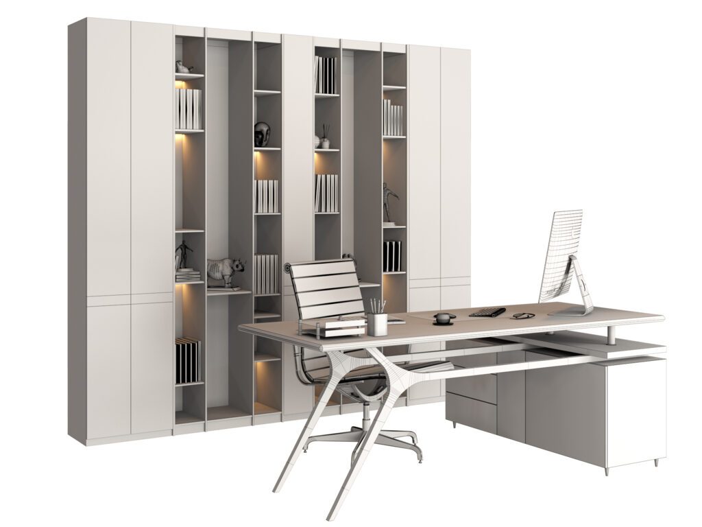 Office Furniture Set 4 (318712) 3D model - Download 3D model Office ...