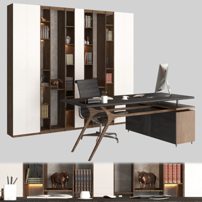 Office Furniture Set 4 (318712) 3D model - Download 3D model Office ...