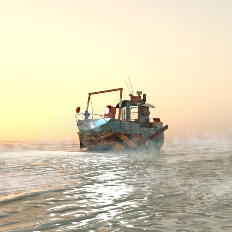 Fishing boat  (318872), 3d model 1