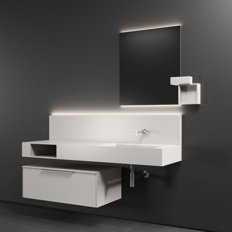 Wahbasin Cabinet Cerasa Nerolab Set 2 (319833), 3d model 1