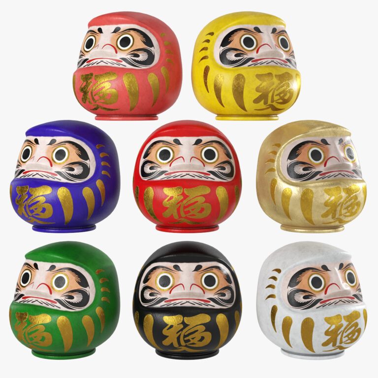 Daruma Doll 8 Pieces Different Colors 320172 3D Model Download daruma-doll-8-pieces-different-colors-320172-3d-model-download