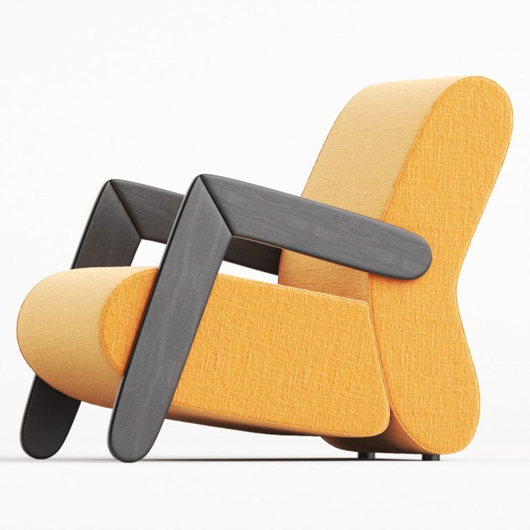 Modern BASE Easy Armchair (320383) 3D model - Download 3D model Modern ...