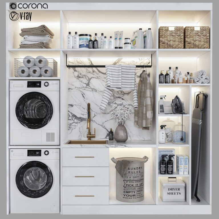 Laundry room 02 (320693) 3D model - Download 3D model Laundry room 02 ...