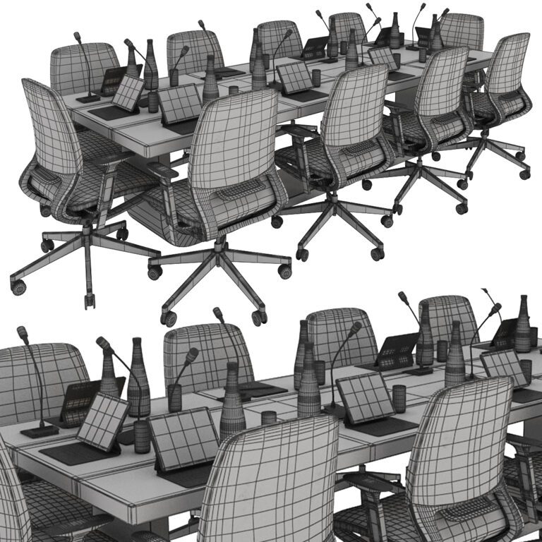Conference table (320969) 3D model - Download 3D model Conference table ...